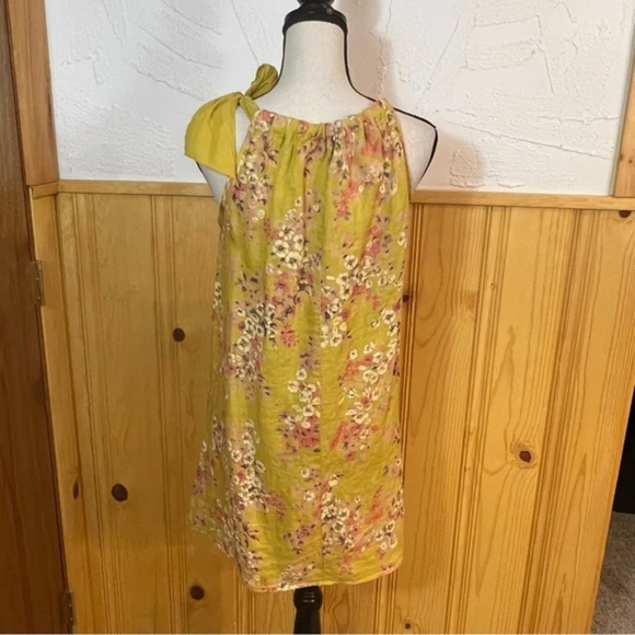 Bellambria Yellow Floral Linen Dress Sz-XS - Picture 7 of 9